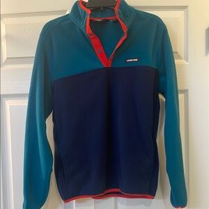 Lands' End Teal and Navy Pullover